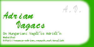 adrian vagacs business card